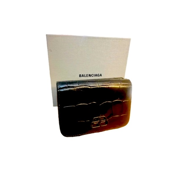🖤Balenciaga Black BB Mini Monaco Wallet🖤 - Picture 1 of 6